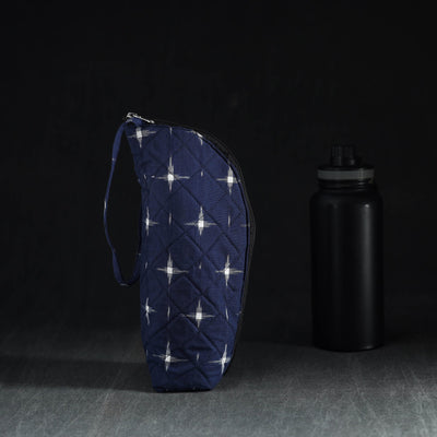 Blue Handmade Cotton 1L Water Bottle Cover