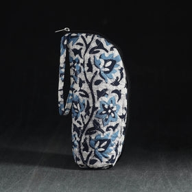 Blue Handmade Cotton 1L Water Bottle Cover