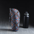 Blue Handmade Cotton 1L Water Bottle Cover