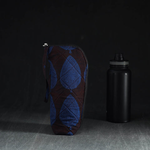 Blue Handmade Cotton 1L Water Bottle Cover