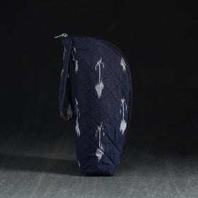 Blue Handmade Cotton 1L Water Bottle Cover