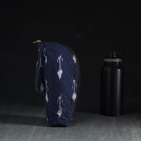Blue Handmade Cotton 1L Water Bottle Cover