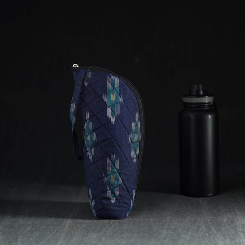 Blue Handmade Cotton 1L Water Bottle Cover