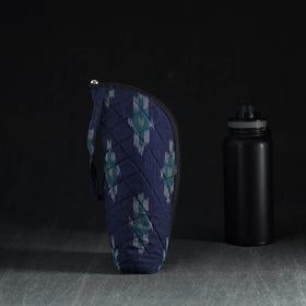 Blue Handmade Cotton 1L Water Bottle Cover