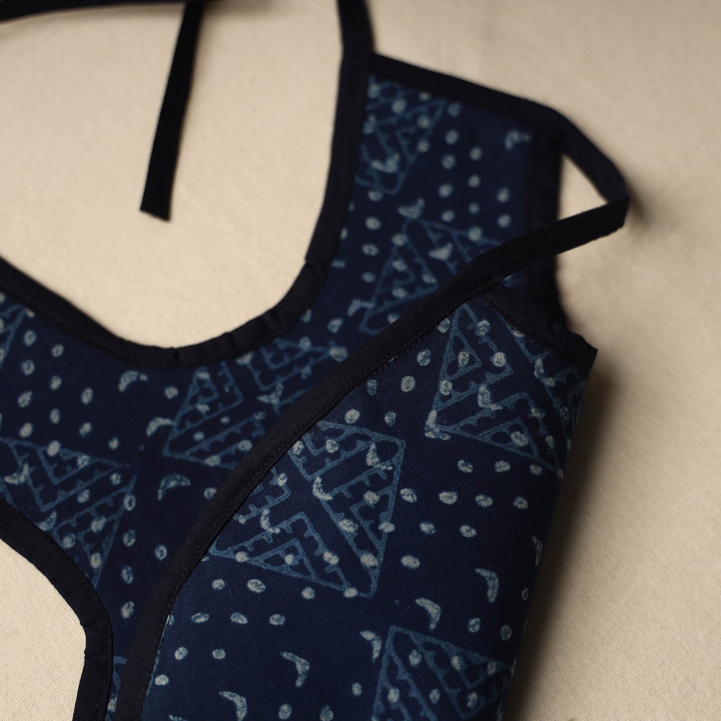 Blue Handmade Cotton Baby Bib