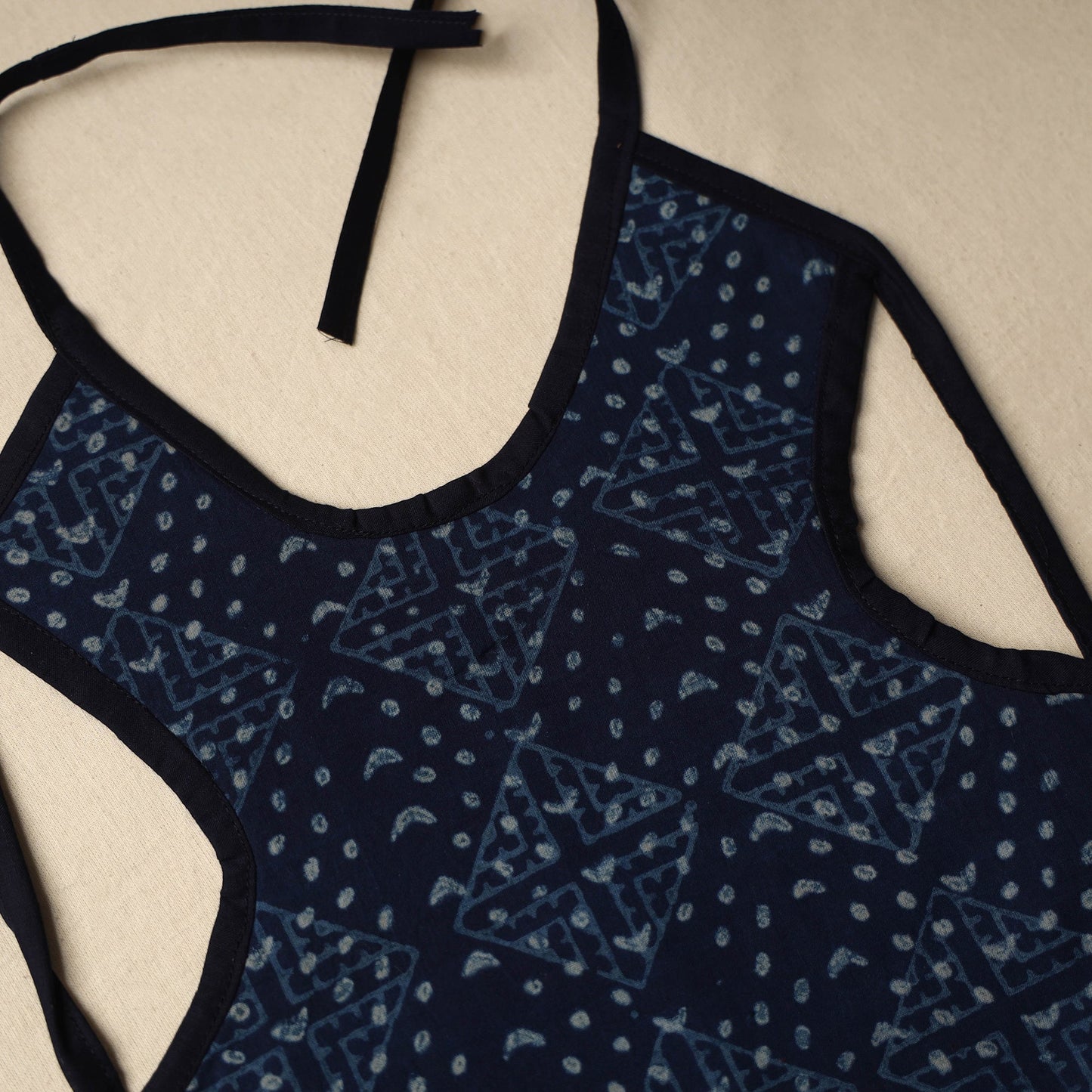 Blue Handmade Cotton Baby Bib