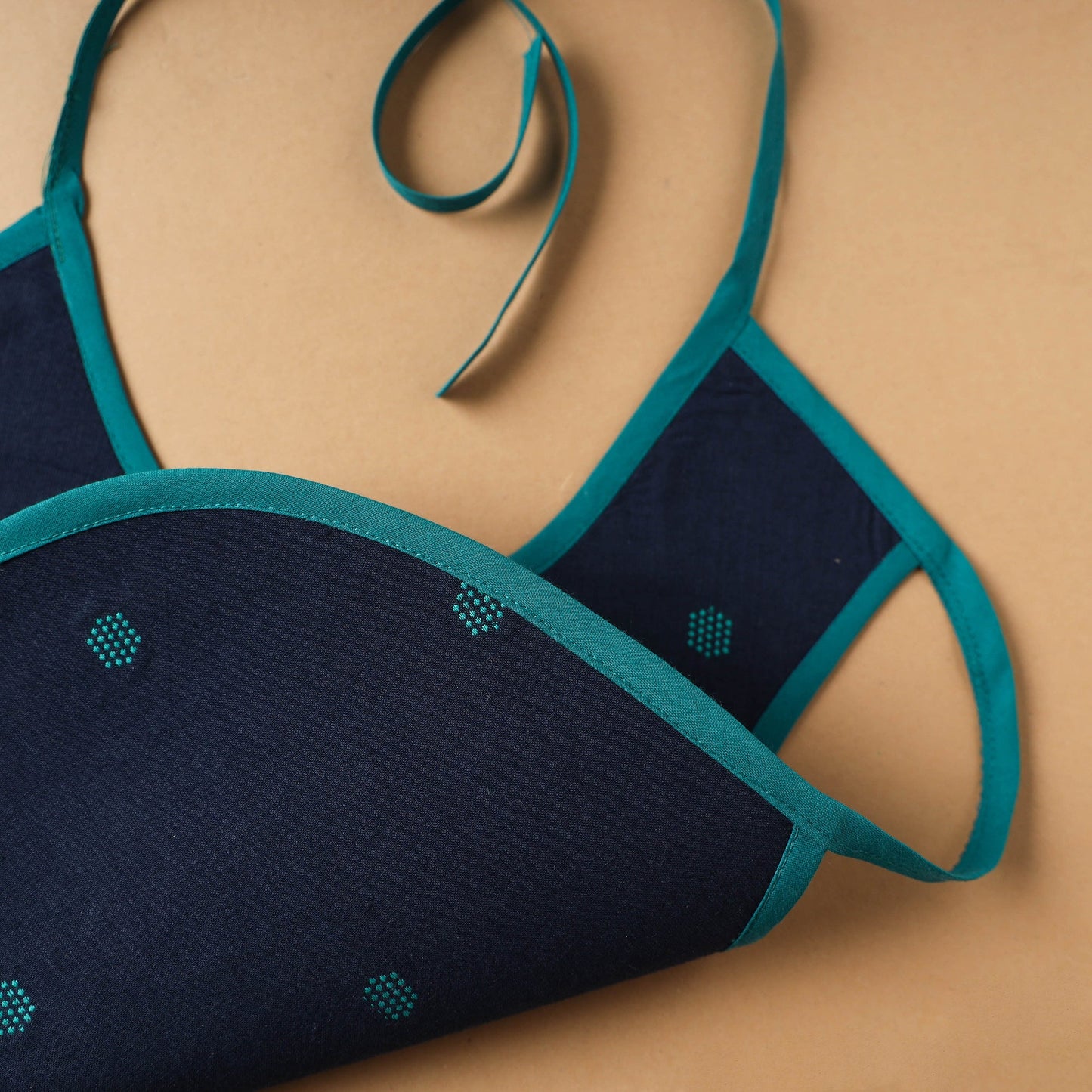 Buy Blue Handmade Cotton Baby Bib