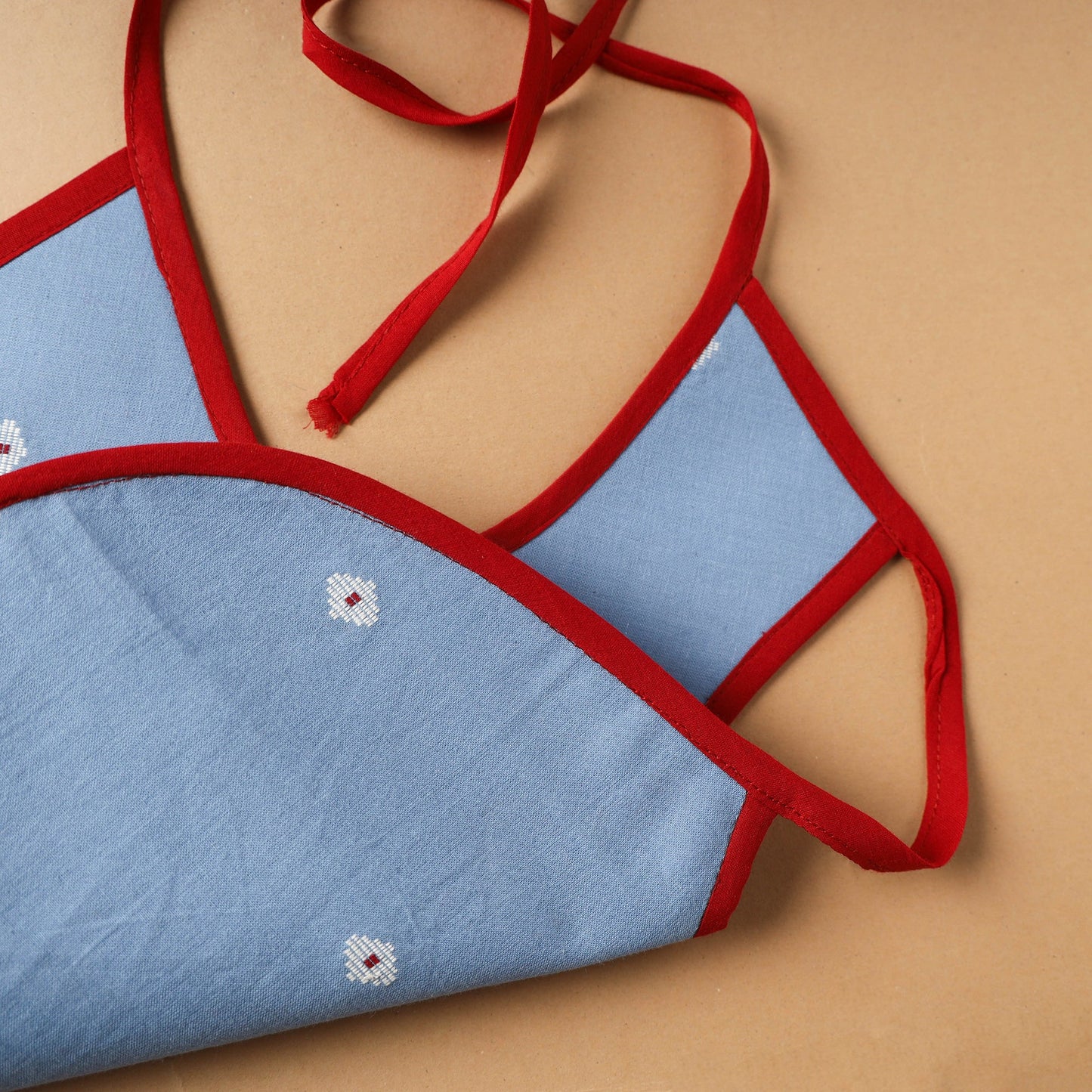 Buy Blue Handmade Cotton Baby Bib