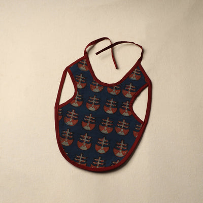 Blue Handmade Cotton Baby Bib