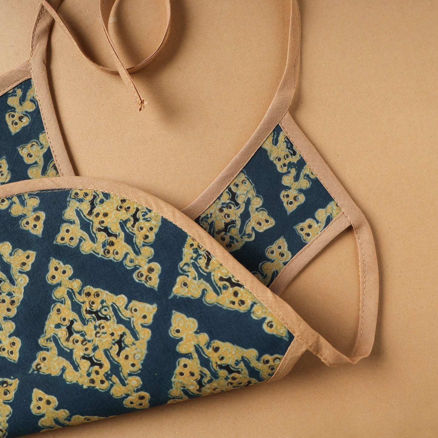 Buy Blue Handmade Cotton Baby Bib