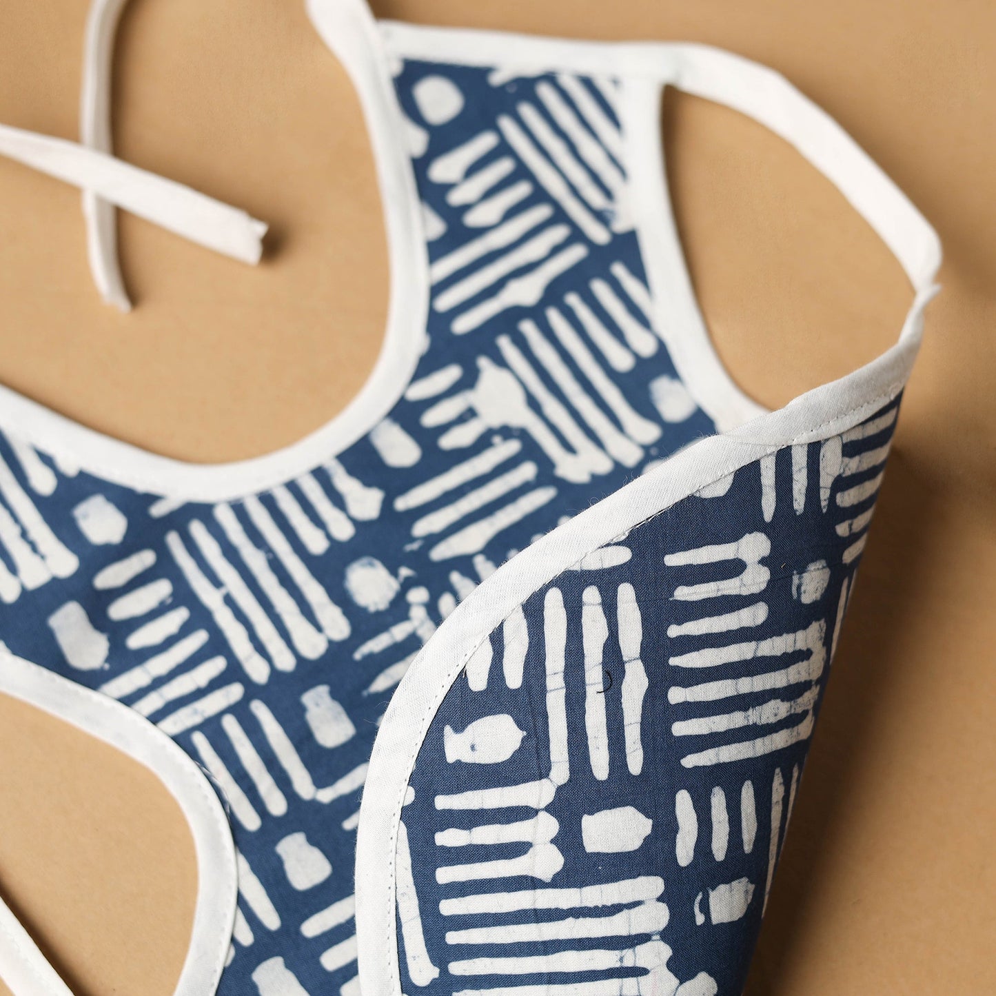 Blue Handmade Cotton Baby Bib