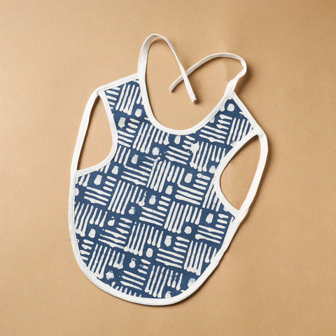 Blue Handmade Cotton Baby Bib