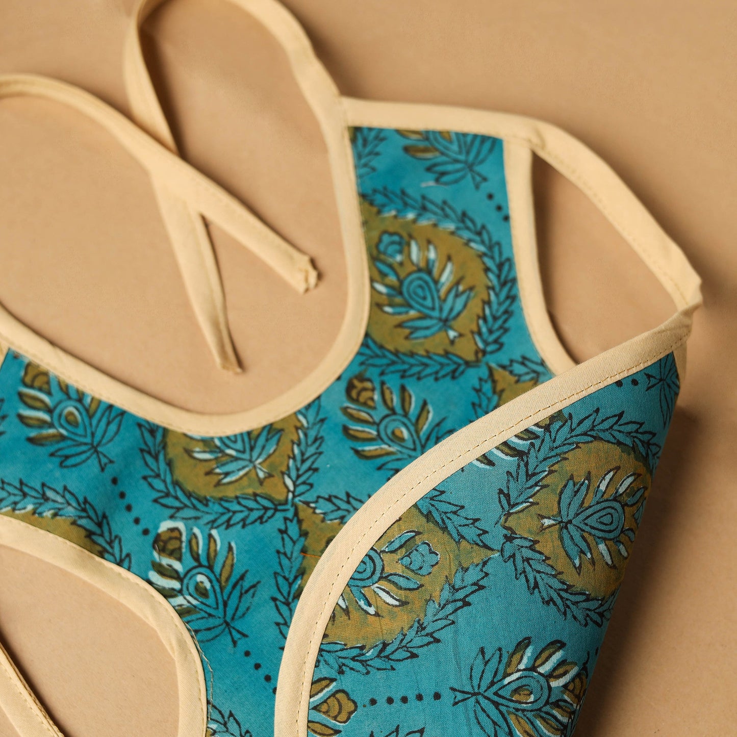 Blue Handmade Cotton Baby Bib