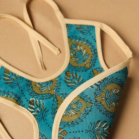 Blue Handmade Cotton Baby Bib