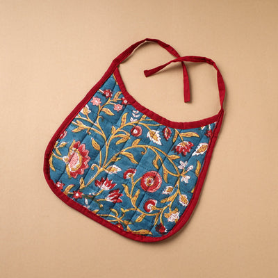 Blue Handmade Cotton Baby Bib