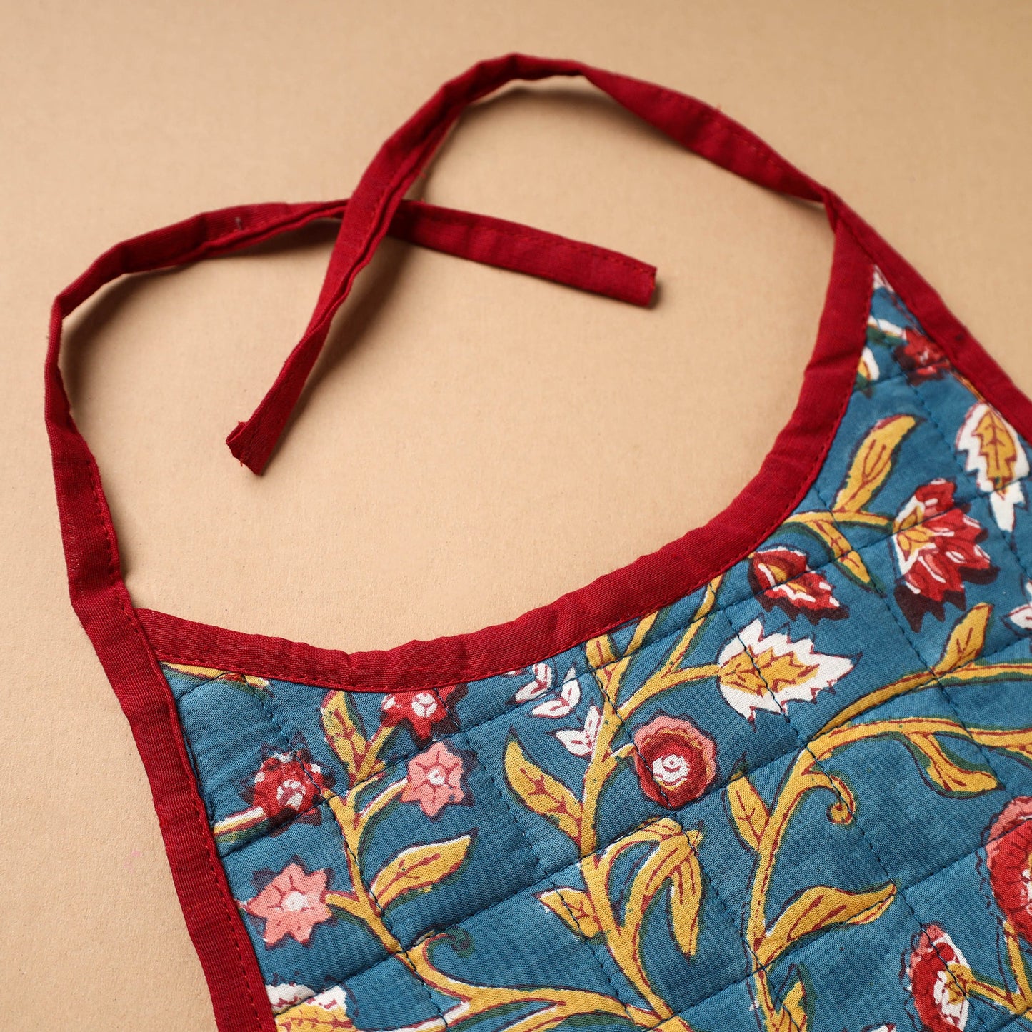 Blue Handmade Cotton Baby Bib