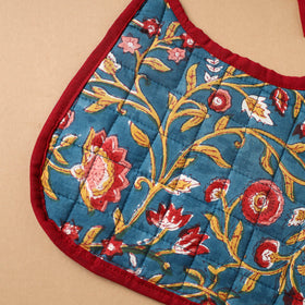 Blue Handmade Cotton Baby Bib