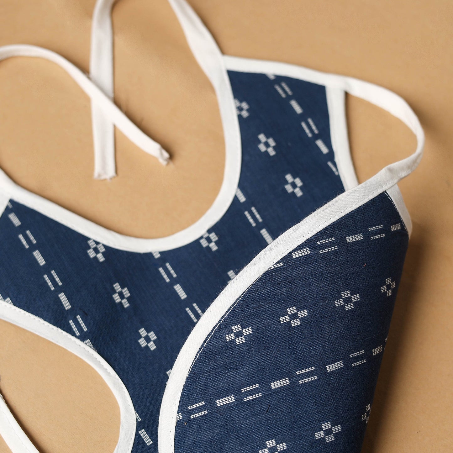 Blue Handmade Cotton Baby Bib