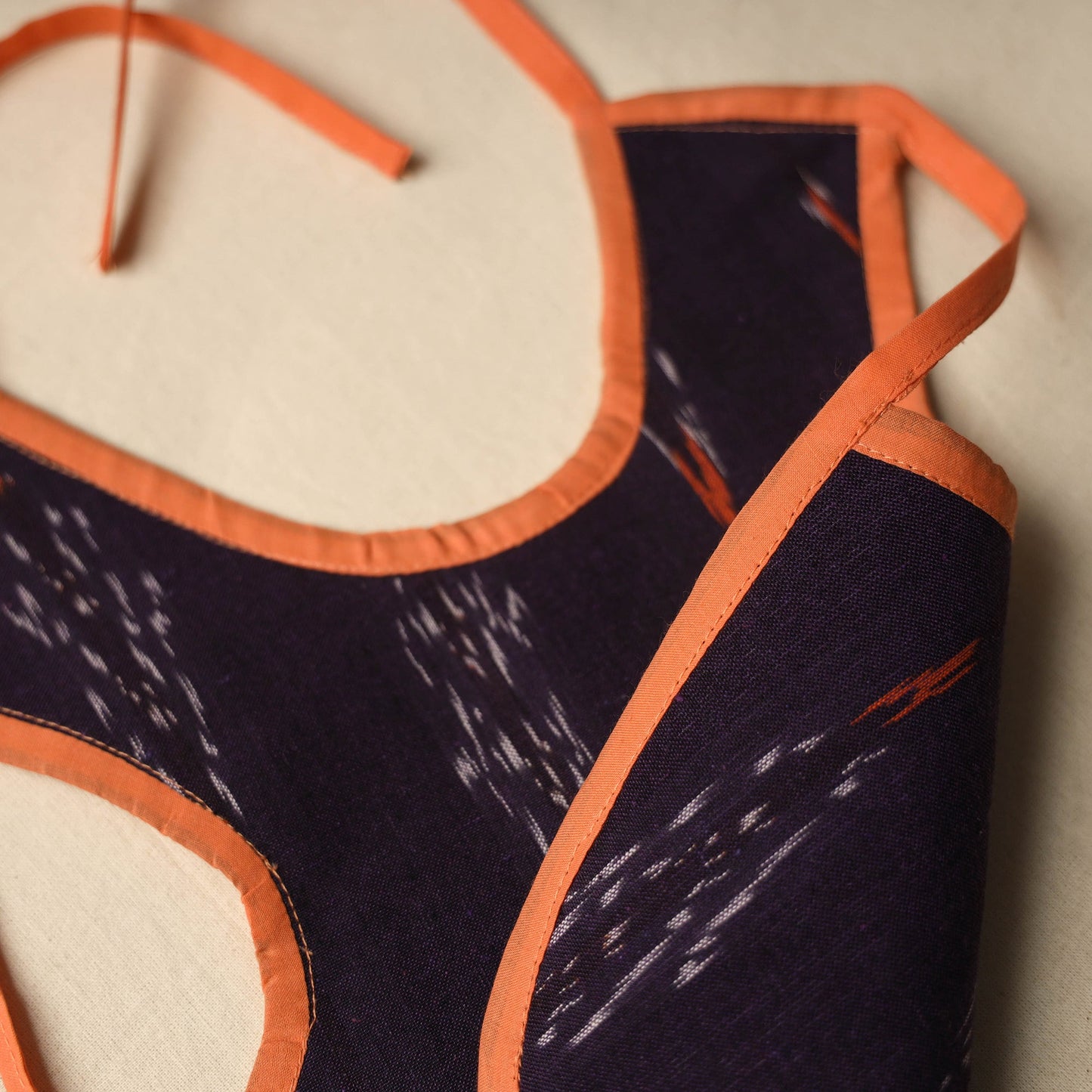 Blue Handmade Cotton Baby Bib