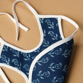 Blue Handmade Cotton Baby Bib