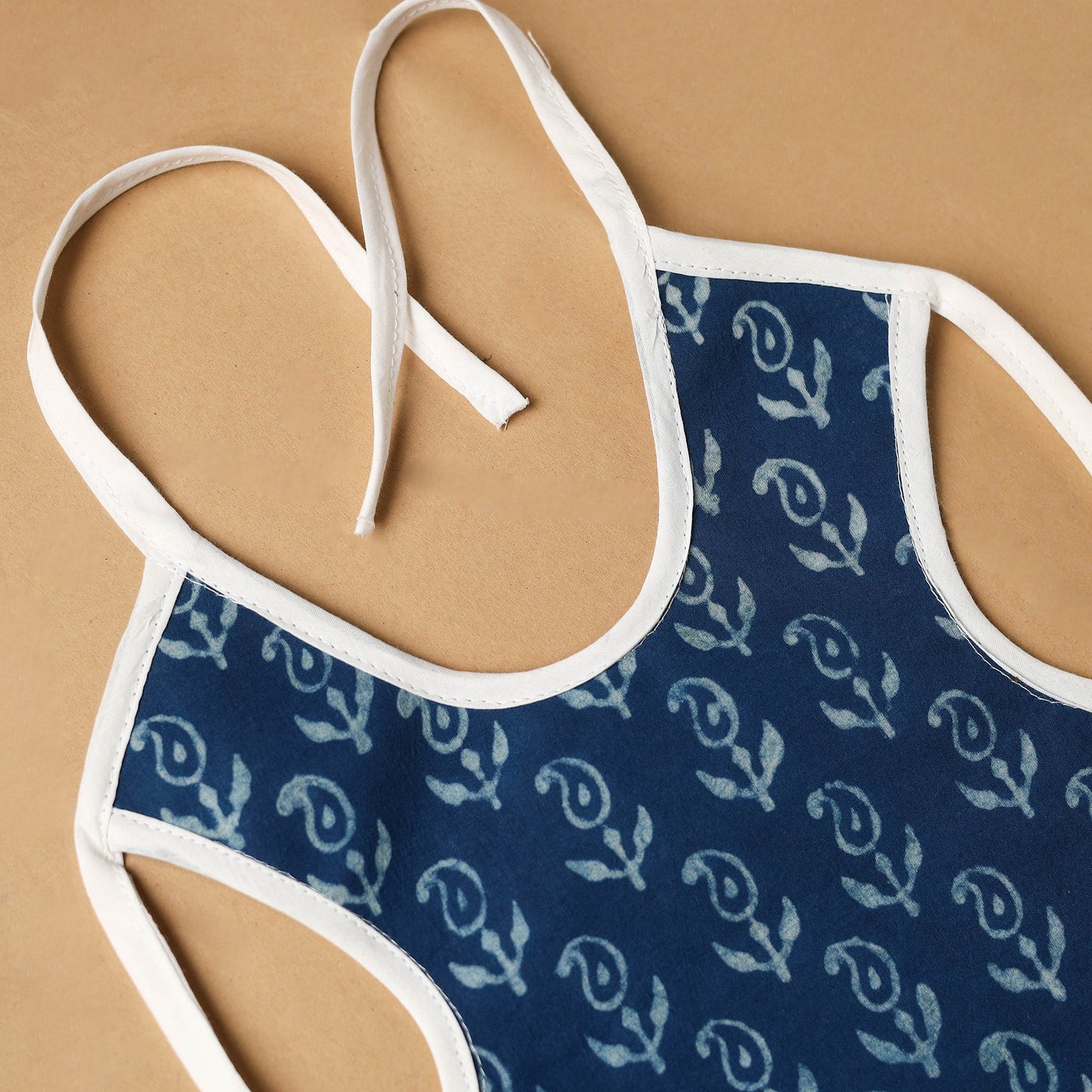 Blue Handmade Cotton Baby Bib
