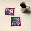 Blue Handmade Cotton Coasters (Set of 2)