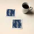 Blue Handmade Cotton Coasters (Set of 2)
