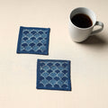 Blue Handmade Cotton Coasters (Set of 2)