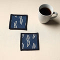 Blue Handmade Cotton Coasters (Set of 2)