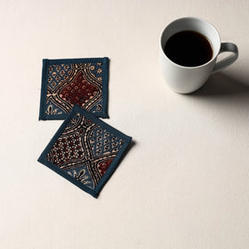 Blue Handmade Cotton Coasters (Set of 2)