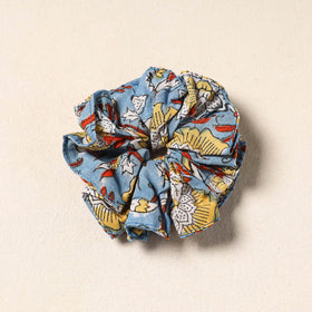 Blue Handmade Cotton Elastic Rubber Band/Scrunchie