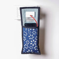 Blue Handmade Cotton Fabric Mobile Charging Holder 