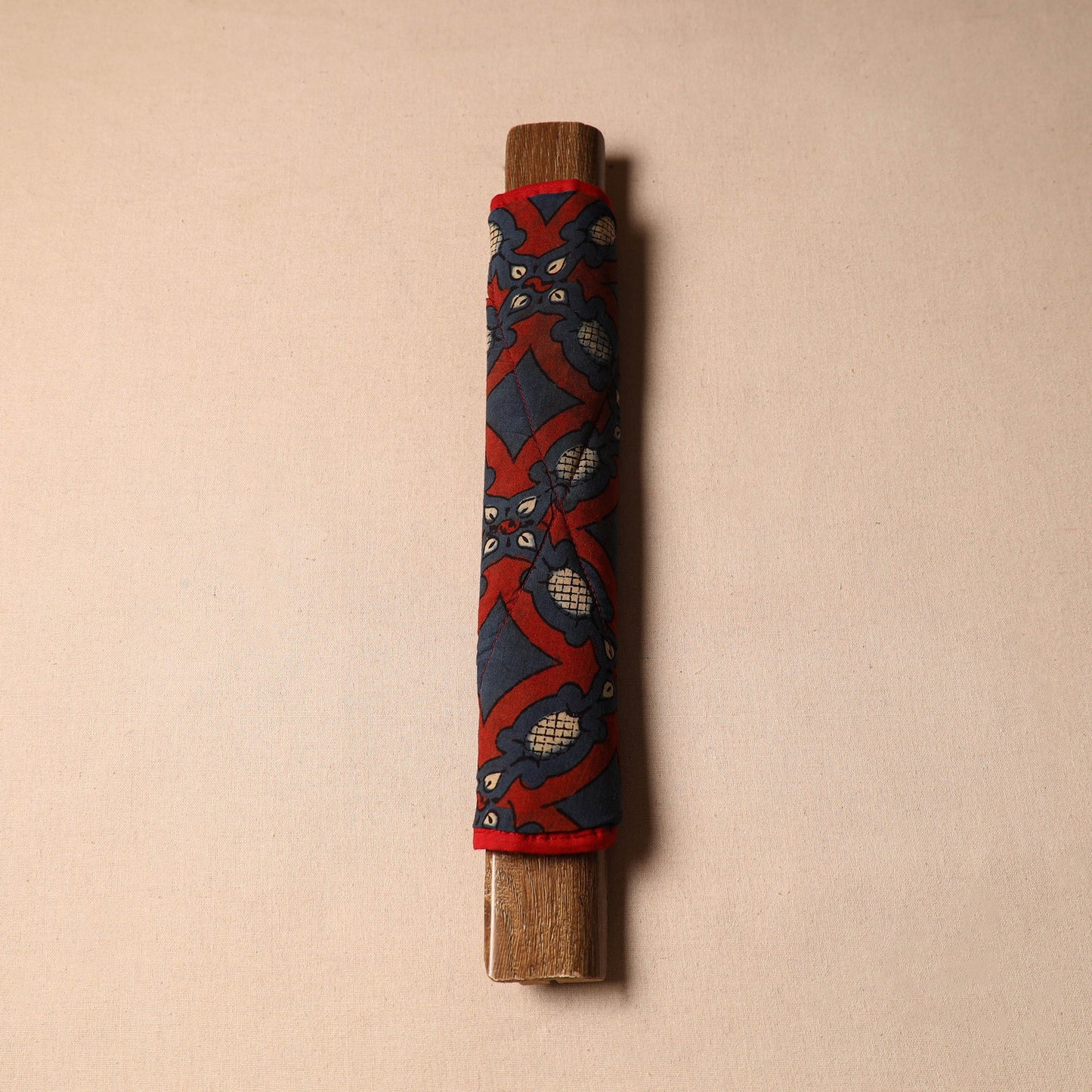 Blue - handmade cotton fridge handle cover 05 - handcrafted