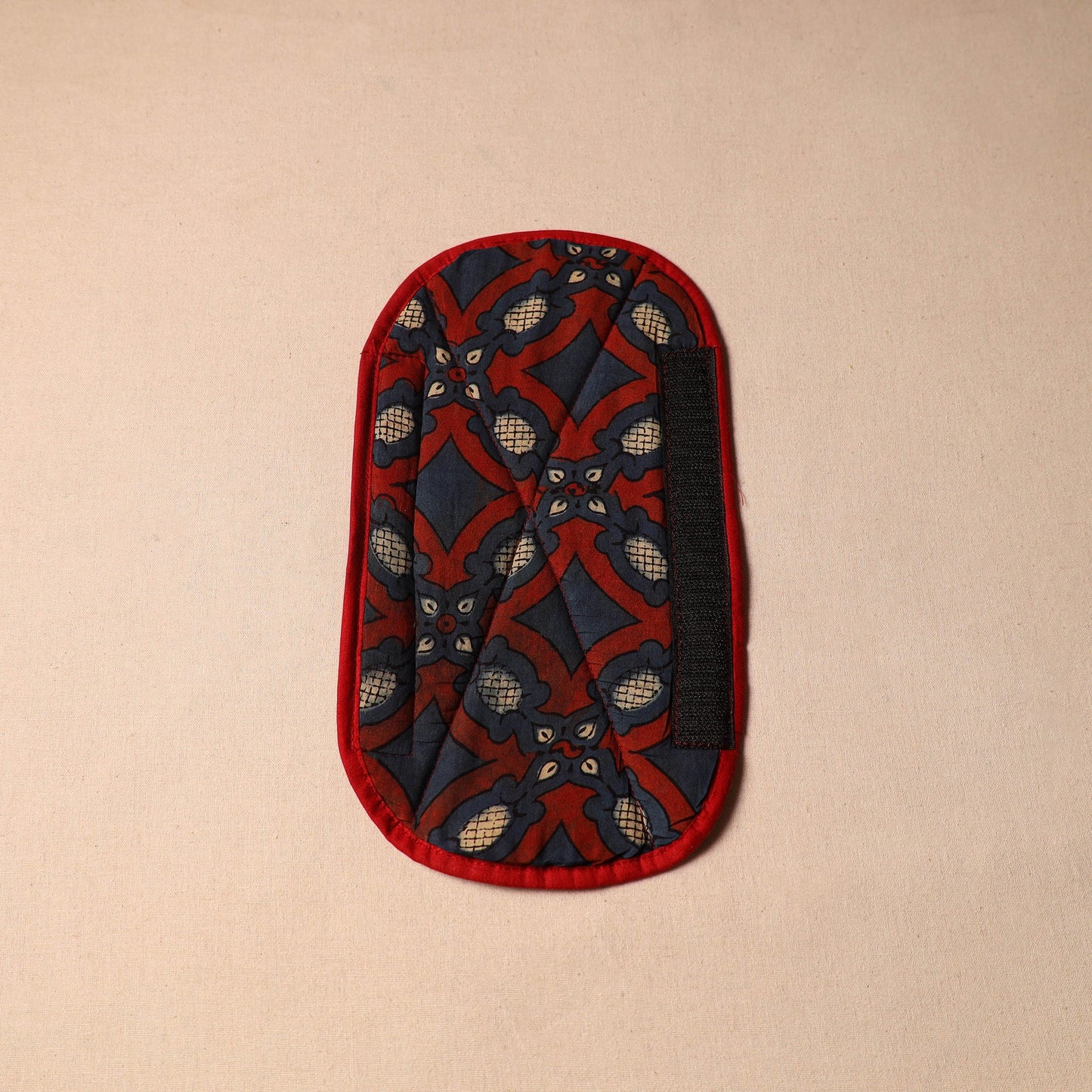 Blue - handmade cotton fridge handle cover 05 - handcrafted