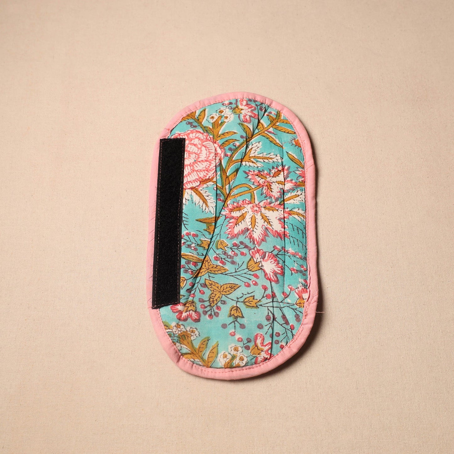 Buy Handmade Cotton Blue Fridge Handle Cover