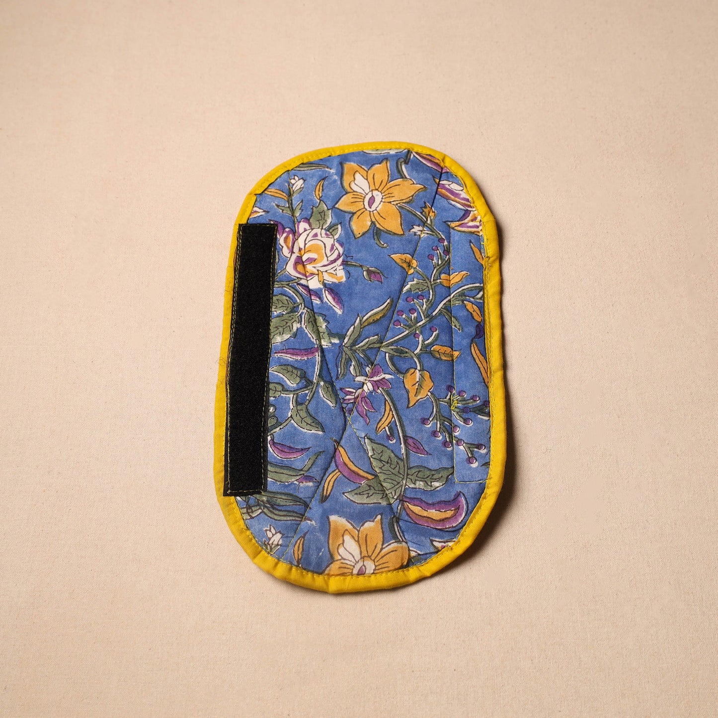 Buy Blue Handmade Cotton Fridge Handle Cover