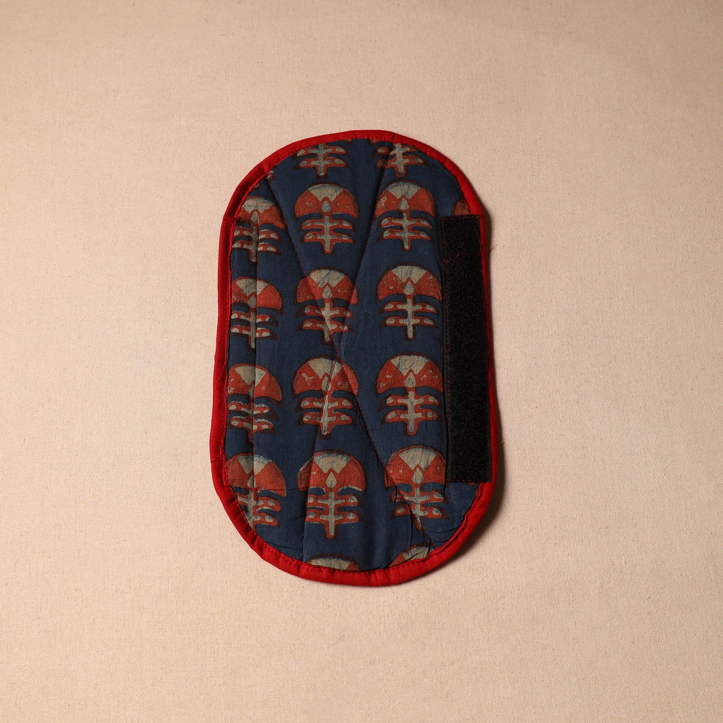 Blue - handmade cotton fridge handle cover 48 - handcrafted