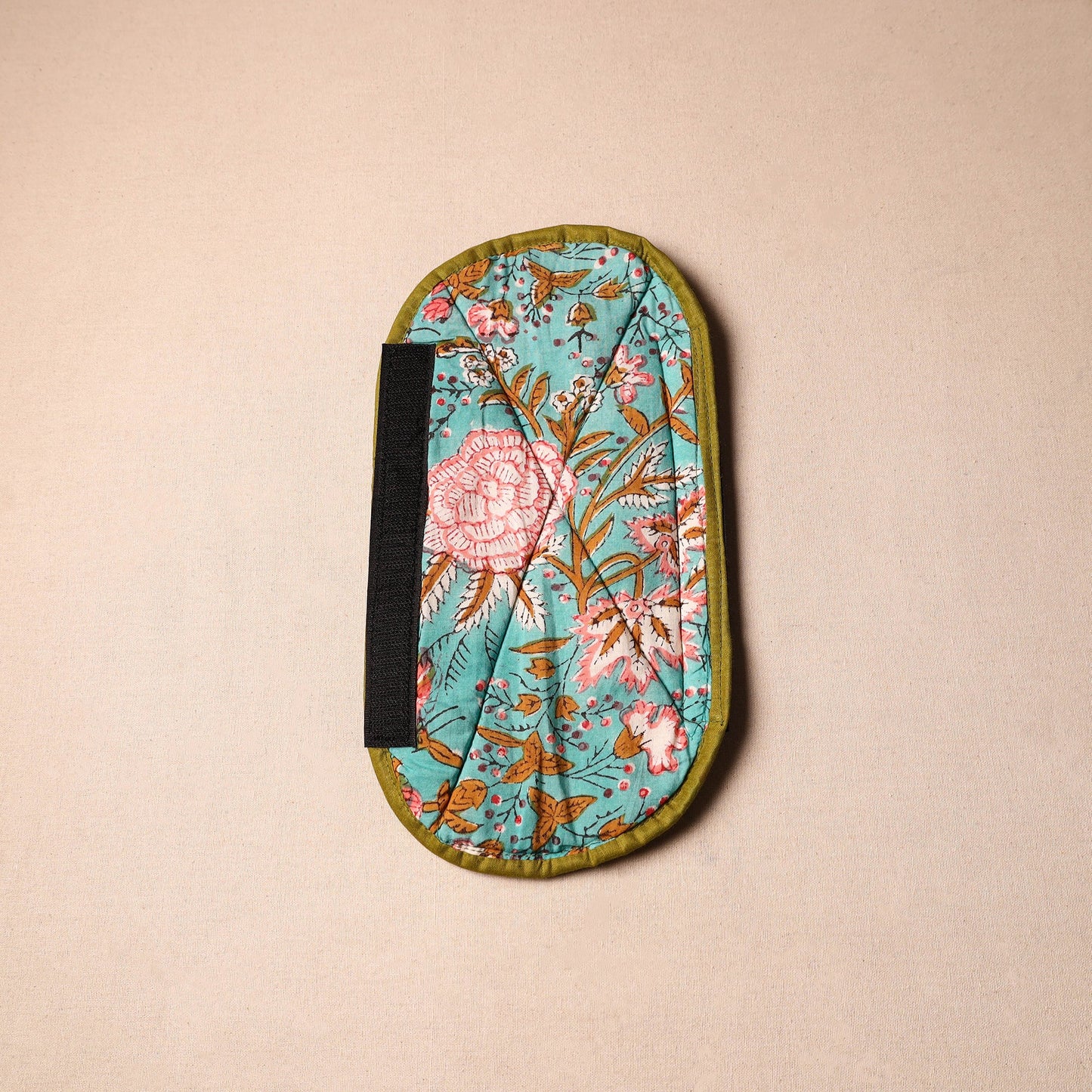 Buy Blue Handmade Cotton Fridge Handle Cover