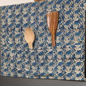 Blue - handmade cotton fridge top cover with multiple