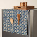 Blue - handmade cotton fridge top cover with multiple
