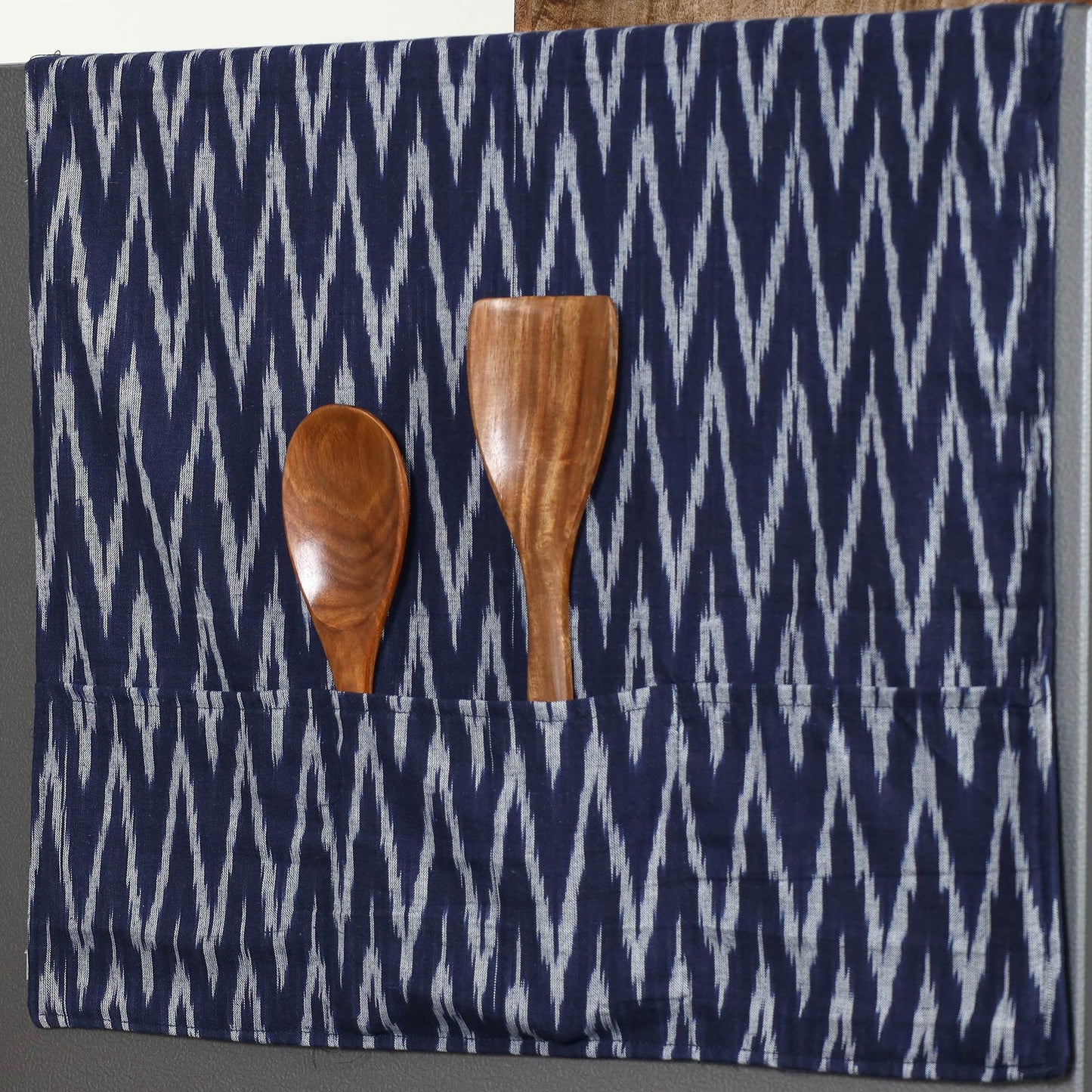 Buy Handmade Cotton Fridge Top Cover with Multiple Pockets 02 Online l iTokri.com