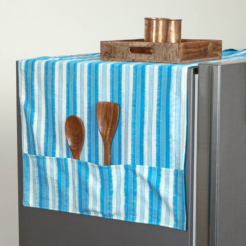 Buy Handmade Cotton Fridge Top Cover with Multiple Pockets 07 Online l iTokri.com