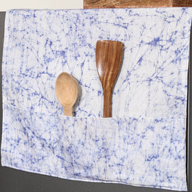 Blue Handmade Cotton Fridge Top Cover with Multiple Pockets