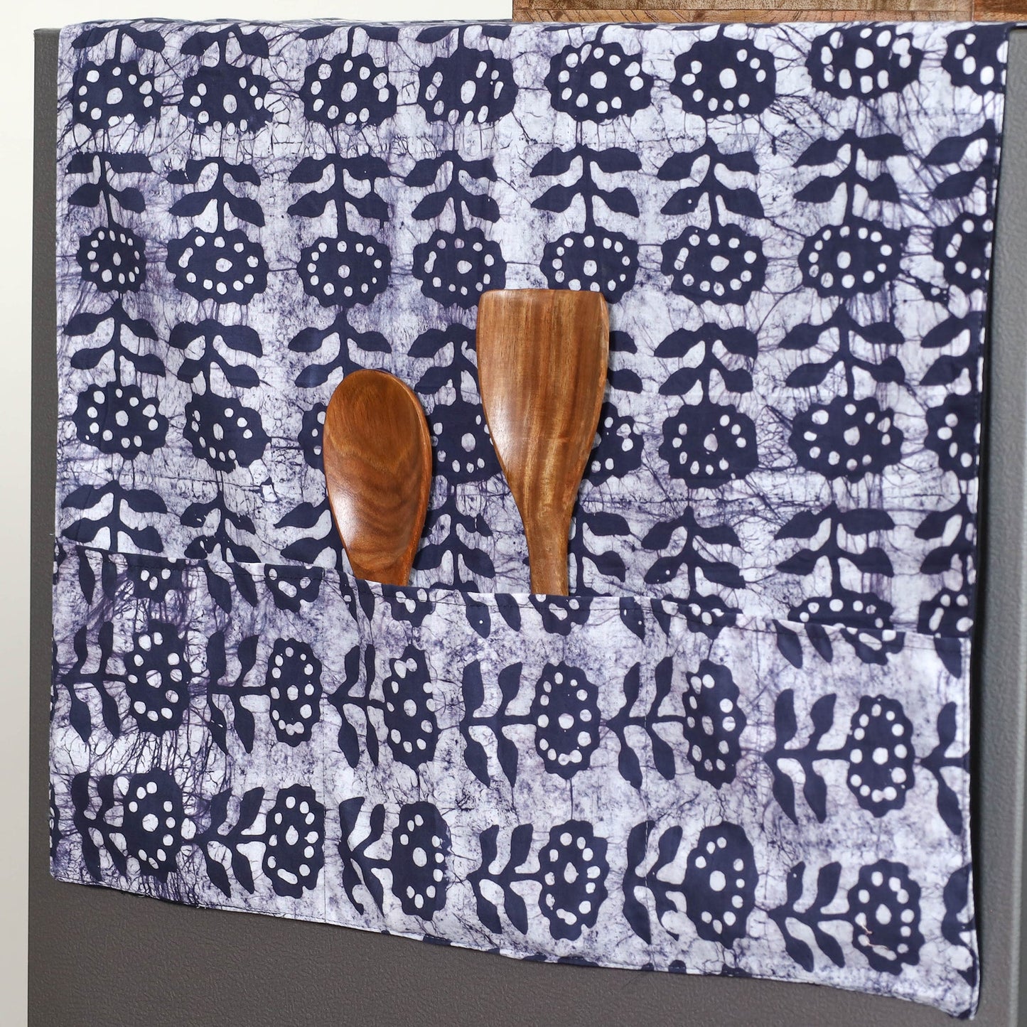 Buy Handmade Cotton Fridge Top Cover with Multiple Pockets 13 Online l iTokri.com