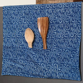 Blue - handmade cotton fridge top cover with multiple