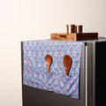 Blue - handmade cotton fridge top cover with multiple