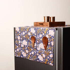 Blue - handmade cotton fridge top cover with multiple