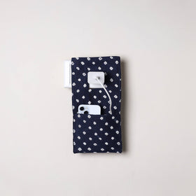 Blue Handmade Cotton Mobile Charging Holder
