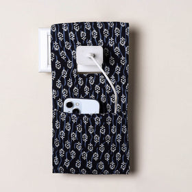 Blue Handmade Cotton Mobile Charging Holder