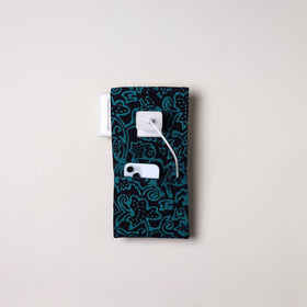 Blue Handmade Cotton Mobile Charging Holder